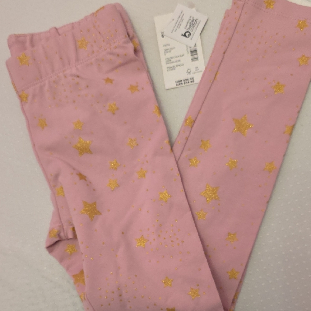 💚5/$20💚 Gymboree Pink Leggings with Gold Stars
